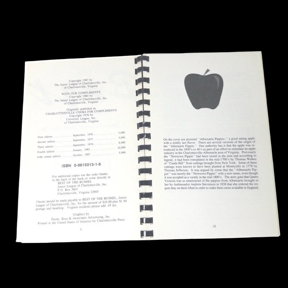 The Best of‎ the Bushel Junior League Of Charlottesville Cookbook 1987